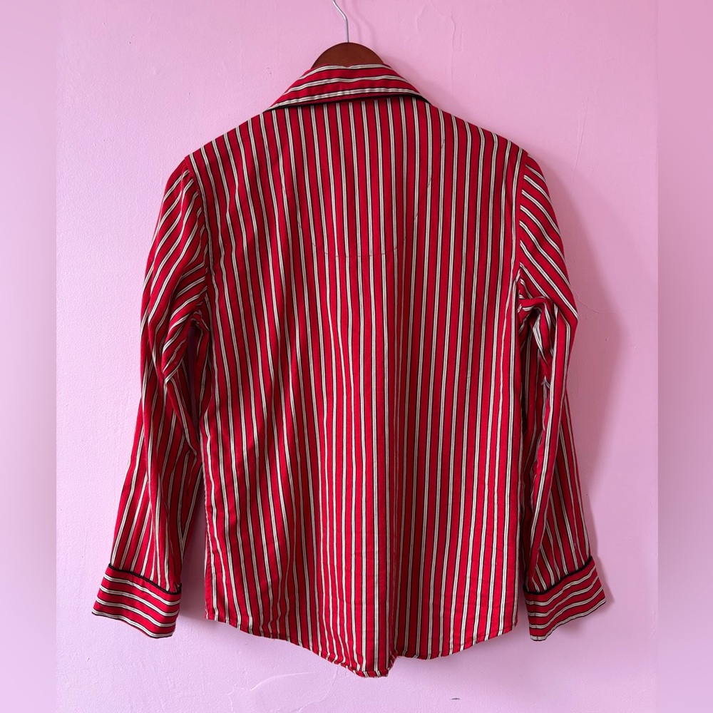 Lauren Ralph Lauren Red Striped Pajama Set - Picture 11 of 13